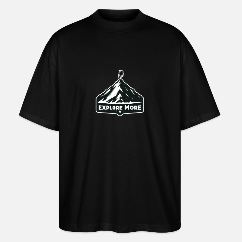Explore more - Wanderer - Stanley/Stella Oversized Unisex Organic T-shirt Blaster 2.0 - black
