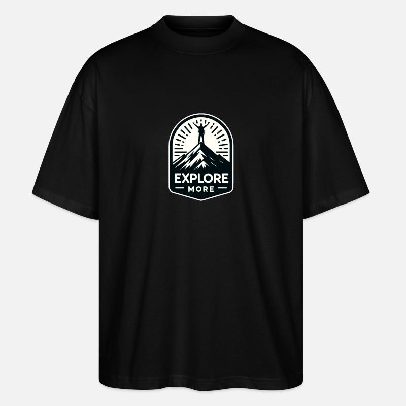 Explore more - Wanderer - Stanley/Stella Oversized Unisex Bio T-Shirt Blaster 2.0 - Schwarz