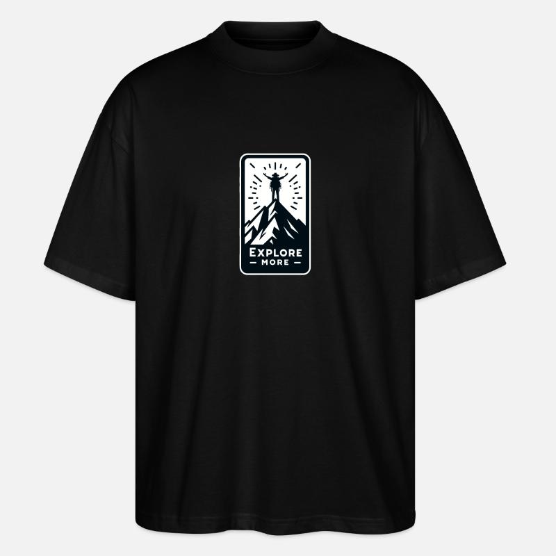 Explore more - Wanderer - Stanley/Stella Oversized Unisex Organic T-shirt Blaster 2.0 - black