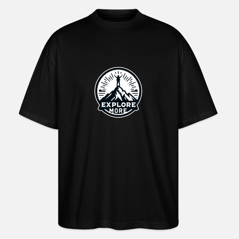 Explore more - Wanderer - Stanley/Stella Oversized Unisex Organic T-shirt Blaster 2.0 - black