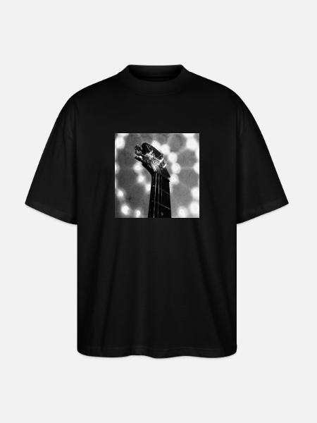 Guitar-Head (black&white) - Stanley/Stella Oversized Unisex Bio T-Shirt Blaster 2.0 - Schwarz