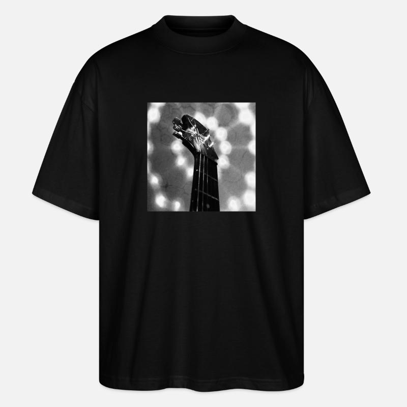 Guitar-Head (black&white) - Stanley/Stella Oversized Unisex Bio T-Shirt Blaster 2.0 - Schwarz