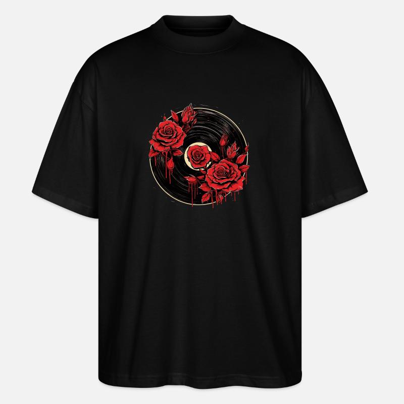 L’amour des disques vinyles - T-shirt bio Blaster 2.0 coupe oversize Stanley/Stella Unisexe - noir