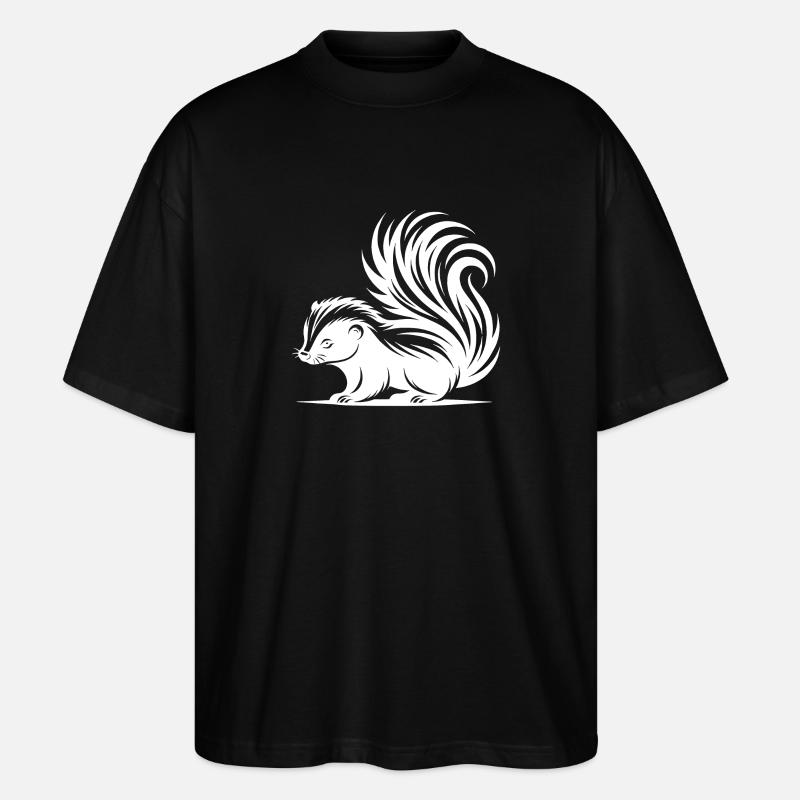 Mignon bébé mouffette câlin - T-shirt bio Blaster 2.0 coupe oversize Stanley/Stella Unisexe - noir