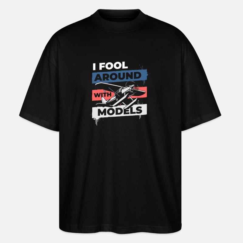 Model Builder Flying Aerobatics - Stanley/Stella Oversized Unisex Organic T-shirt Blaster 2.0 - black
