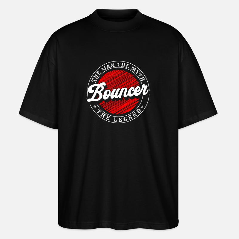Security Bodyguard Aufpasser Chef - Stanley/Stella Oversized Unisex Bio T-Shirt Blaster 2.0 - Schwarz