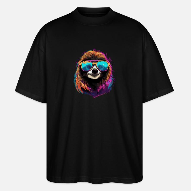 Cool Sloth - Stanley/Stella Oversized Unisex Organic T-shirt Blaster 2.0 - black