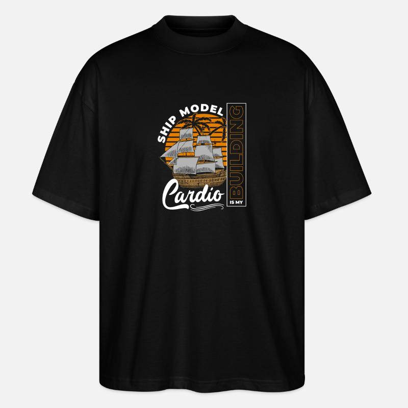 Modélisme Bateau Modèle Ancre D’eau - T-shirt bio Blaster 2.0 coupe oversize Stanley/Stella Unisexe - noir