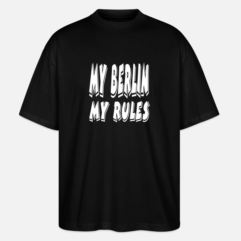 Berlin - T-shirt bio Blaster 2.0 coupe oversize Stanley/Stella Unisexe - noir