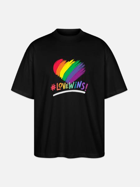 Liebe siegt - Stanley/Stella Oversized Unisex Bio T-Shirt Blaster 2.0 - Schwarz