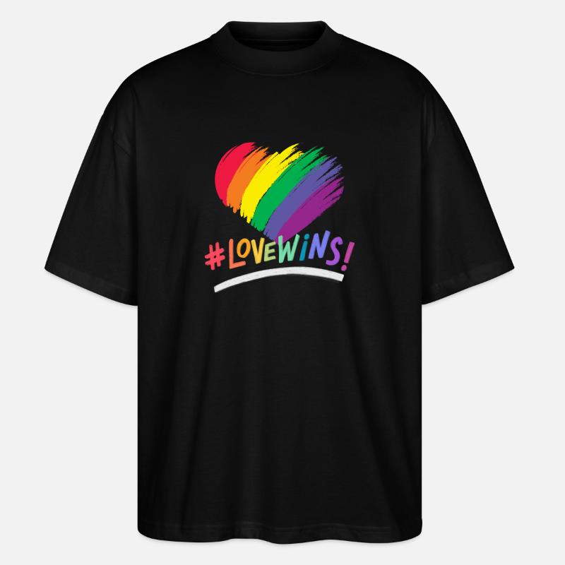 Liebe siegt - Stanley/Stella Oversized Unisex Bio T-Shirt Blaster 2.0 - Schwarz