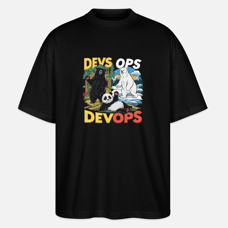 Devops - Stanley/Stella Oversized Unisex Bio T-Shirt Blaster 2.0 - Schwarz