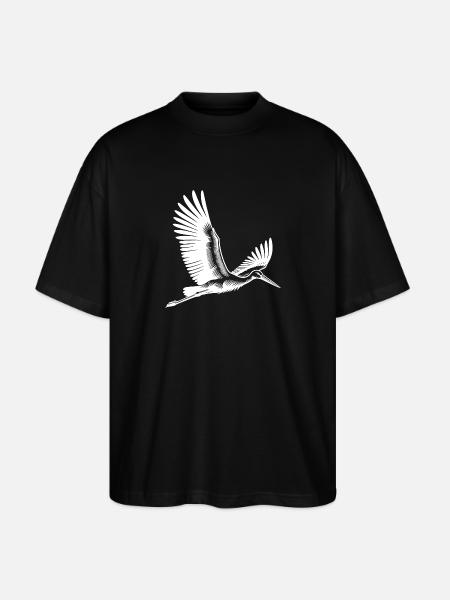 Flying Stork - Stanley/Stella Oversized Unisex Organic T-shirt Blaster 2.0 - black