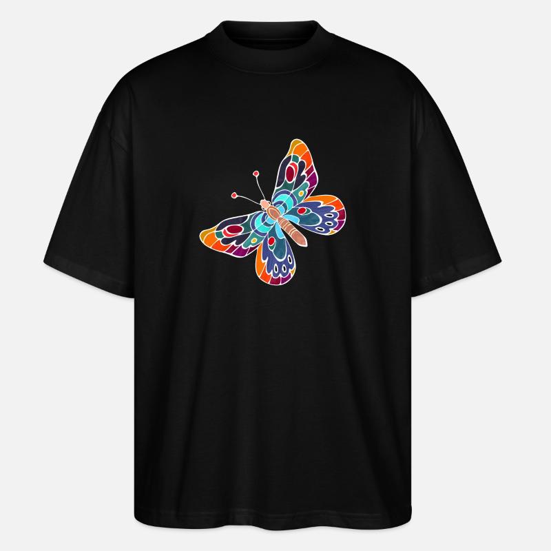 Butterfly - Stanley/Stella Oversized Unisex Organic T-shirt Blaster 2.0 - black