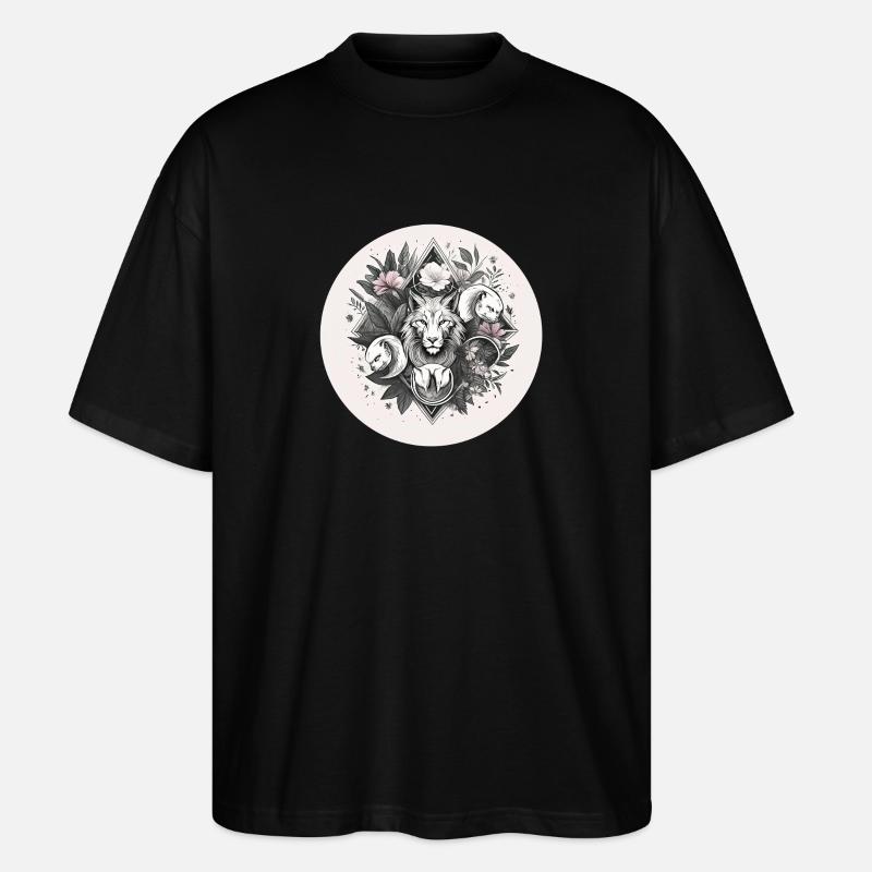 Löwe wappen tier - Stanley/Stella Oversized Unisex Bio T-Shirt Blaster 2.0 - Schwarz