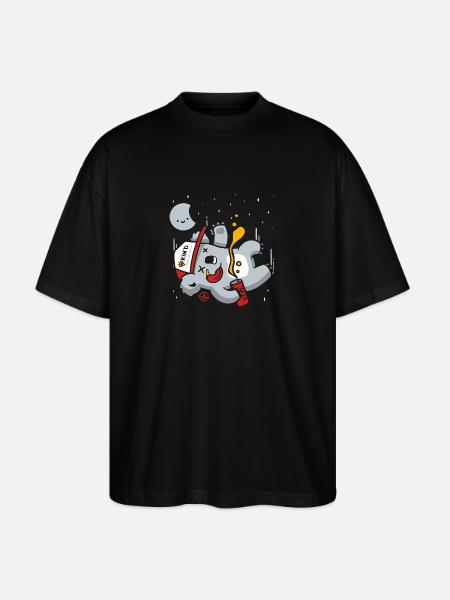 Schläfriger Koala oder betrunkener Dropbear? - Stanley/Stella Oversized Unisex Bio T-Shirt Blaster 2.0 - Schwarz