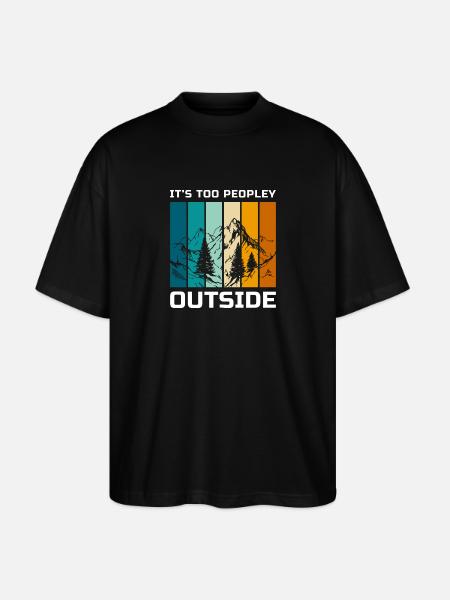 Shy loner people quiet - Stanley/Stella Oversized Unisex Organic T-shirt Blaster 2.0 - black