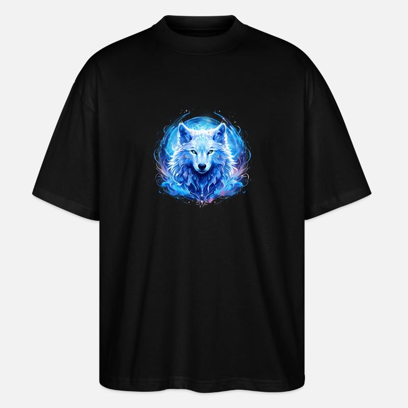 Celestial Wolf - Stanley/Stella Oversized Unisex Organic T-shirt Blaster 2.0 - black