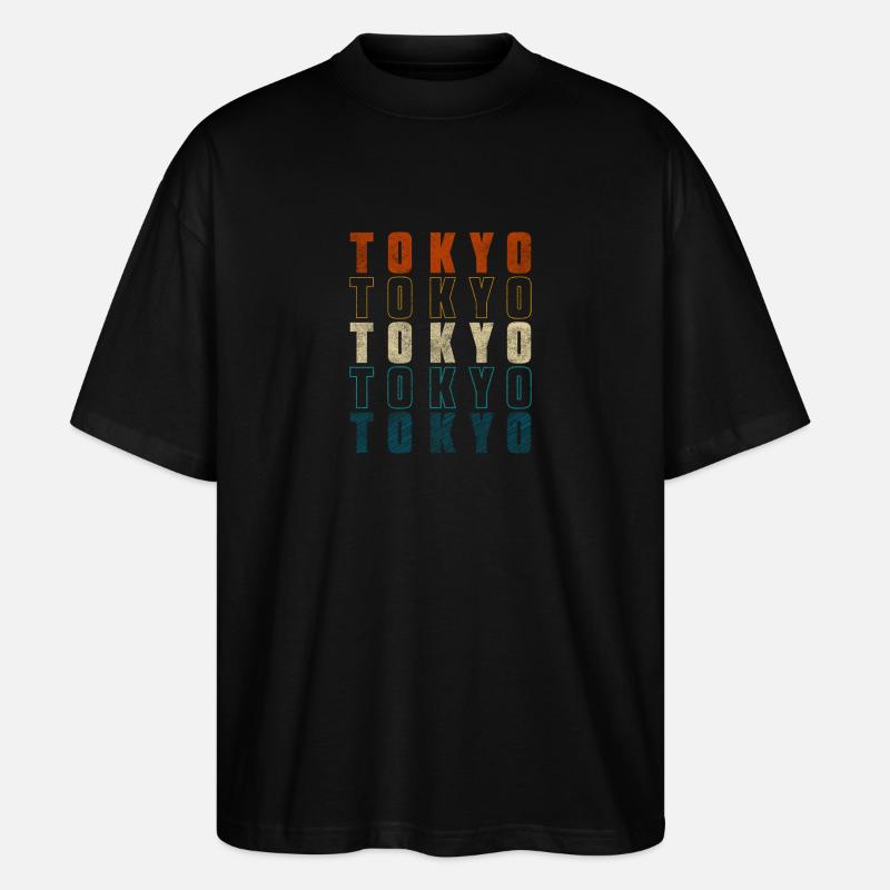 Tokio Stadt Samurai - Stanley/Stella Oversized Unisex Bio T-Shirt Blaster 2.0 - Schwarz