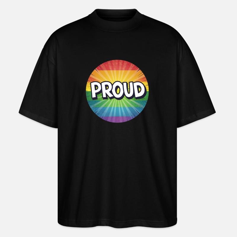 LGBTQ Proud - Stanley/Stella Oversized Unisex Bio T-Shirt Blaster 2.0 - Schwarz