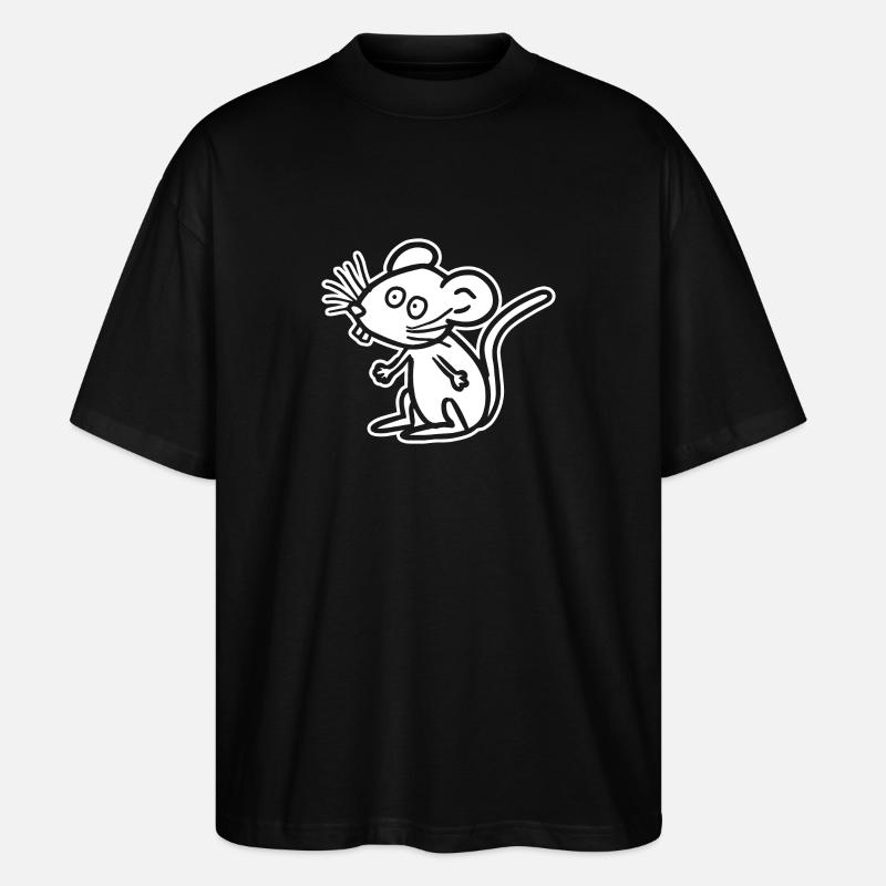 Rat Mouse - Stanley/Stella Oversized Unisex Organic T-shirt Blaster 2.0 - black