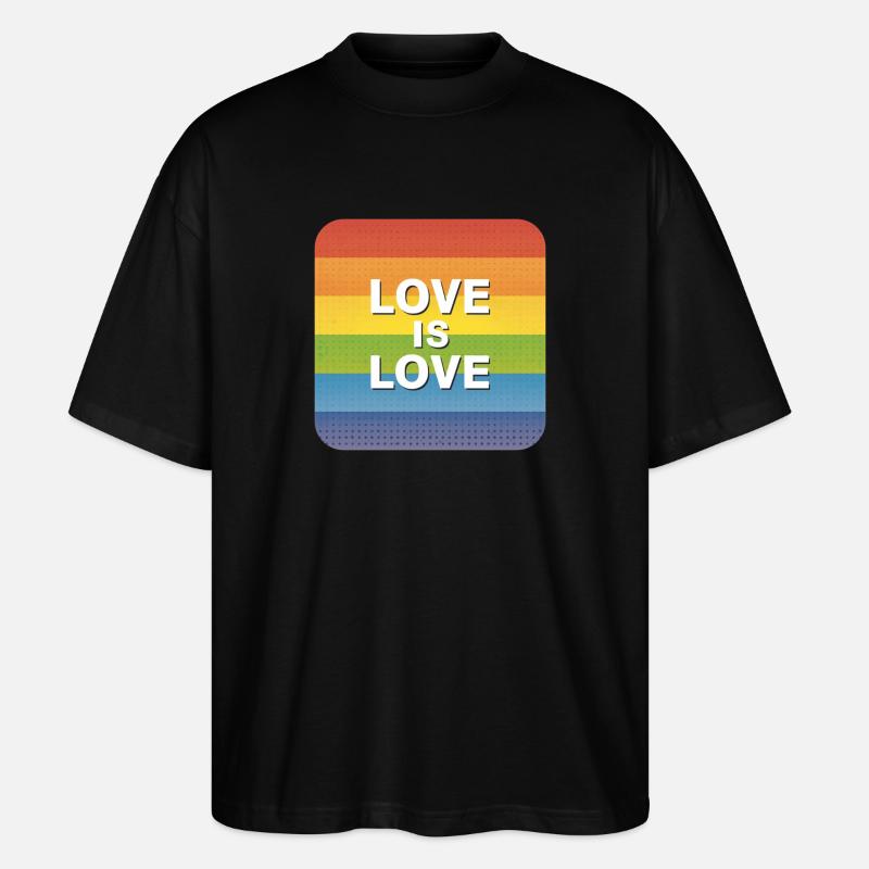 LGBTQ L’amour, c’est l’amour - T-shirt bio Blaster 2.0 coupe oversize Stanley/Stella Unisexe - noir