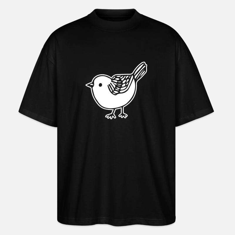 Vogel - Stanley/Stella Oversized Unisex Bio T-Shirt Blaster 2.0 - Schwarz