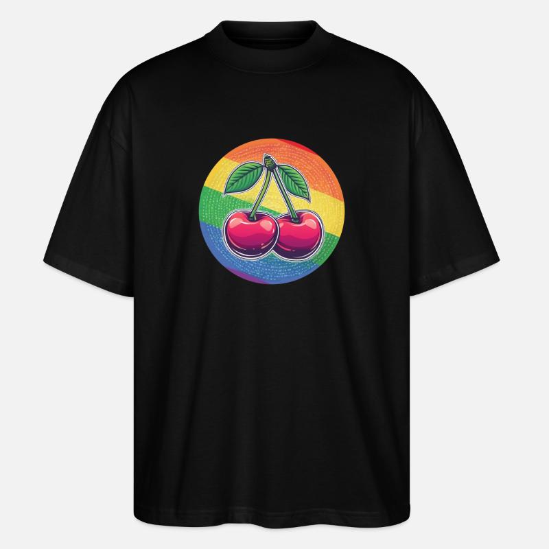 LGBTQ Kirsche - Stanley/Stella Oversized Unisex Bio T-Shirt Blaster 2.0 - Schwarz