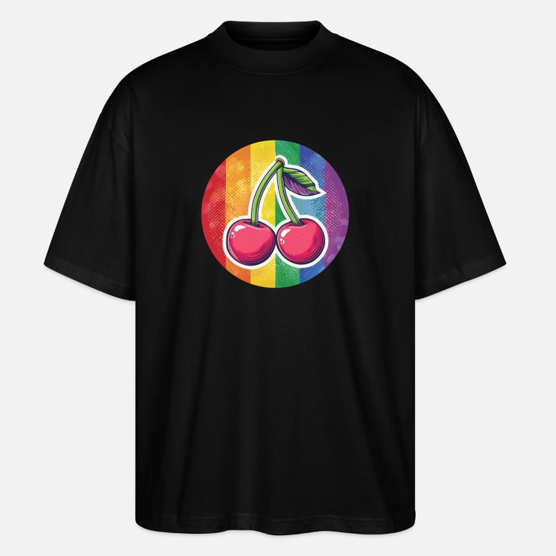 LGBTQ Kirsche - Stanley/Stella Oversized Unisex Bio T-Shirt Blaster 2.0 - Schwarz