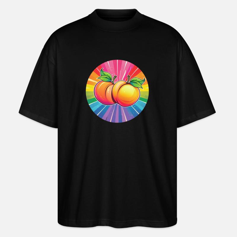 LGBTQ Pfirsich - Stanley/Stella Oversized Unisex Bio T-Shirt Blaster 2.0 - Schwarz