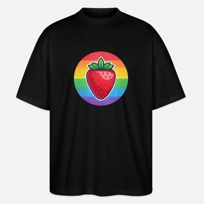 LGBTQ Erdbeere - Stanley/Stella Oversized Unisex Bio T-Shirt Blaster 2.0 - Schwarz