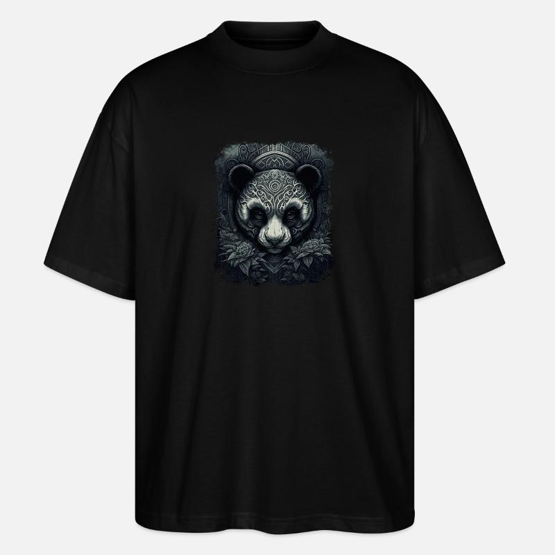 Panda Kunst - Stanley/Stella Oversized Unisex Bio T-Shirt Blaster 2.0 - Schwarz