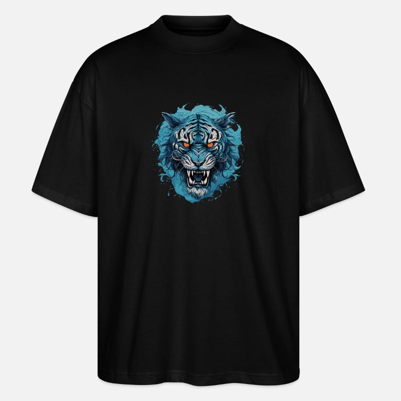 Tiger - Stanley/Stella Oversized Unisex Bio T-Shirt Blaster 2.0 - Schwarz