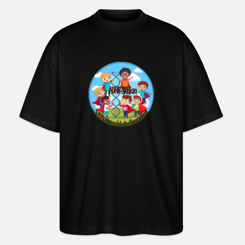 Superhelden ADNP-Syndrom - Stanley/Stella Oversized Unisex Bio T-Shirt Blaster 2.0 - Schwarz