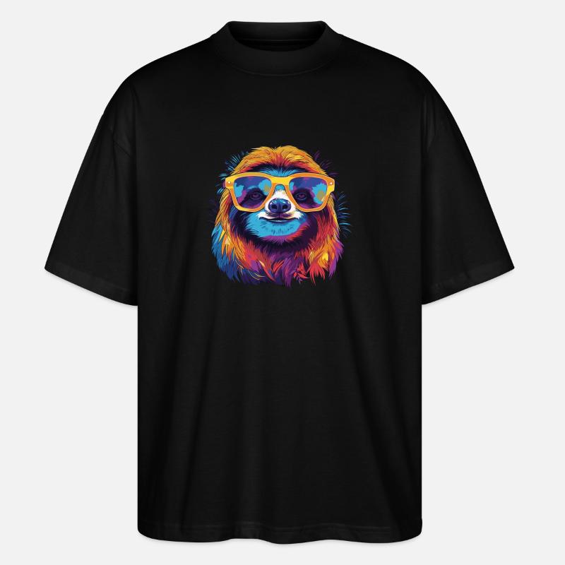 Cool Sloth - Stanley/Stella Oversized Unisex Organic T-shirt Blaster 2.0 - black