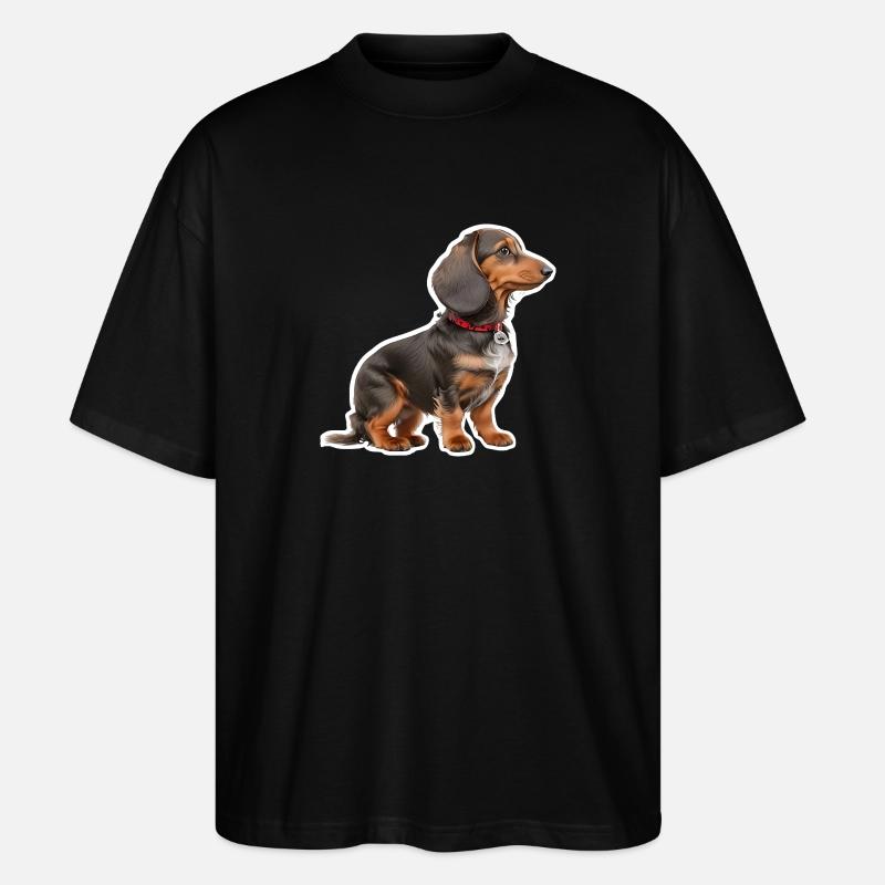 Dackel - Stanley/Stella Oversized Unisex Bio T-Shirt Blaster 2.0 - Schwarz