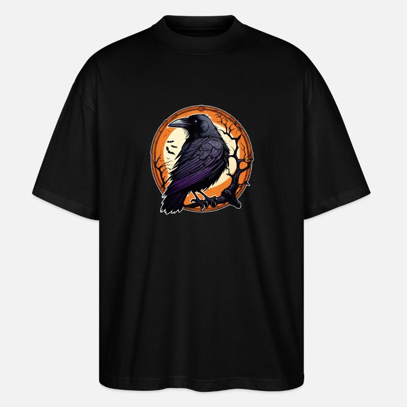 Halloween oder Hard Rock - Raven - Stanley/Stella Oversized Unisex Bio T-Shirt Blaster 2.0 - Schwarz