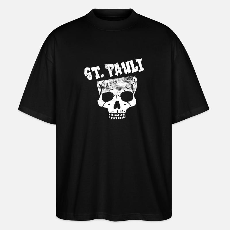 ST. PAULI - Stanley/Stella Oversized Unisex Bio T-Shirt Blaster 2.0 - Schwarz