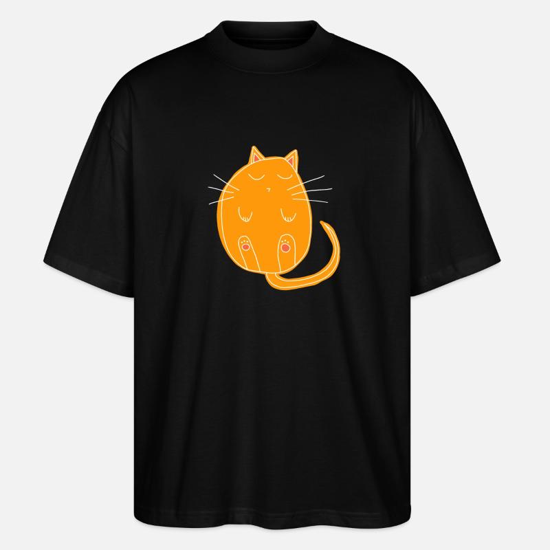 chat endormi - T-shirt bio Blaster 2.0 coupe oversize Stanley/Stella Unisexe - noir