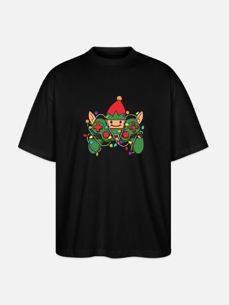 Christmas Gaming Controller - Stanley/Stella Oversized Unisex Organic T-shirt Blaster 2.0 - black