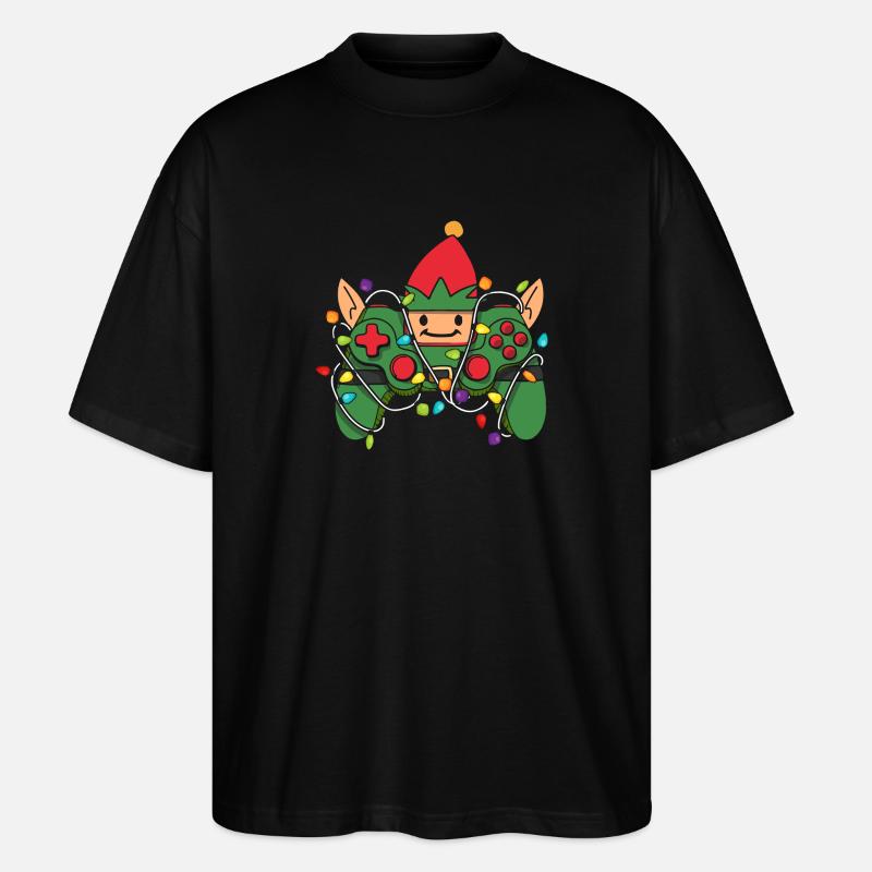 Christmas Gaming Controller - Stanley/Stella Oversized Unisex Bio T-Shirt Blaster 2.0 - Schwarz