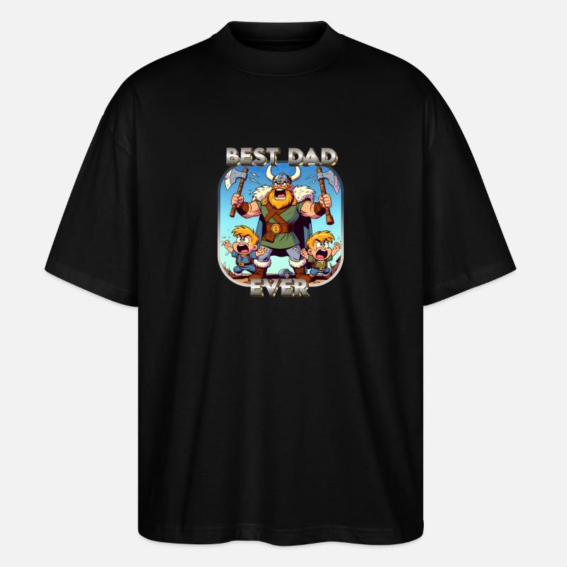 Best Dad Ever - Stanley/Stella Oversized Unisex Bio T-Shirt Blaster 2.0 - Schwarz