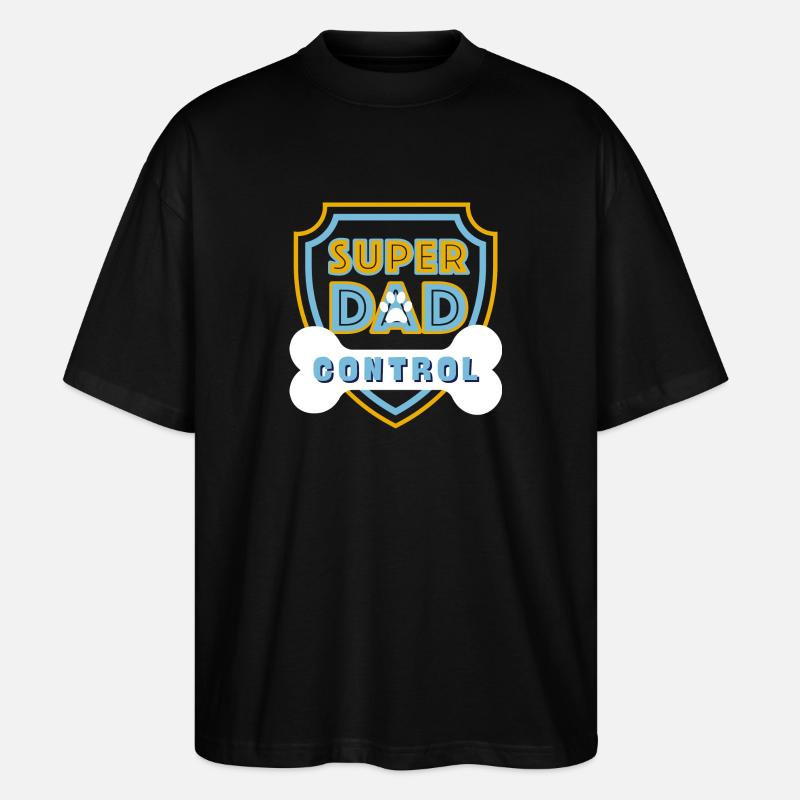 Super Dad Control Light Blue - Stanley/Stella Oversized Unisex Organic T-shirt Blaster 2.0 - black