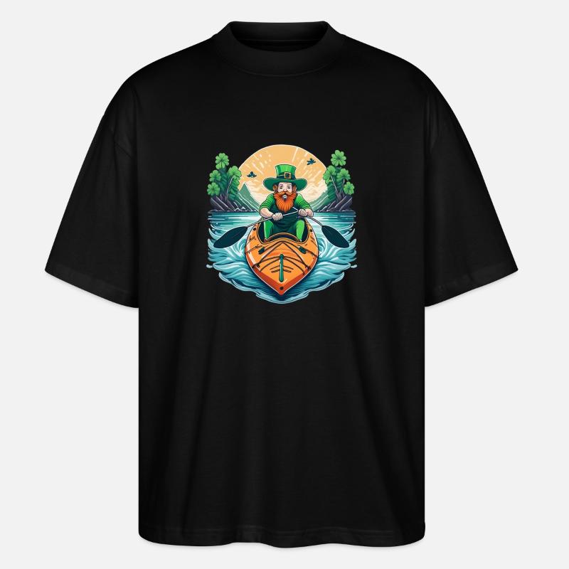 Kayak Trèfle de la Saint-Patrick - T-shirt bio Blaster 2.0 coupe oversize Stanley/Stella Unisexe - noir