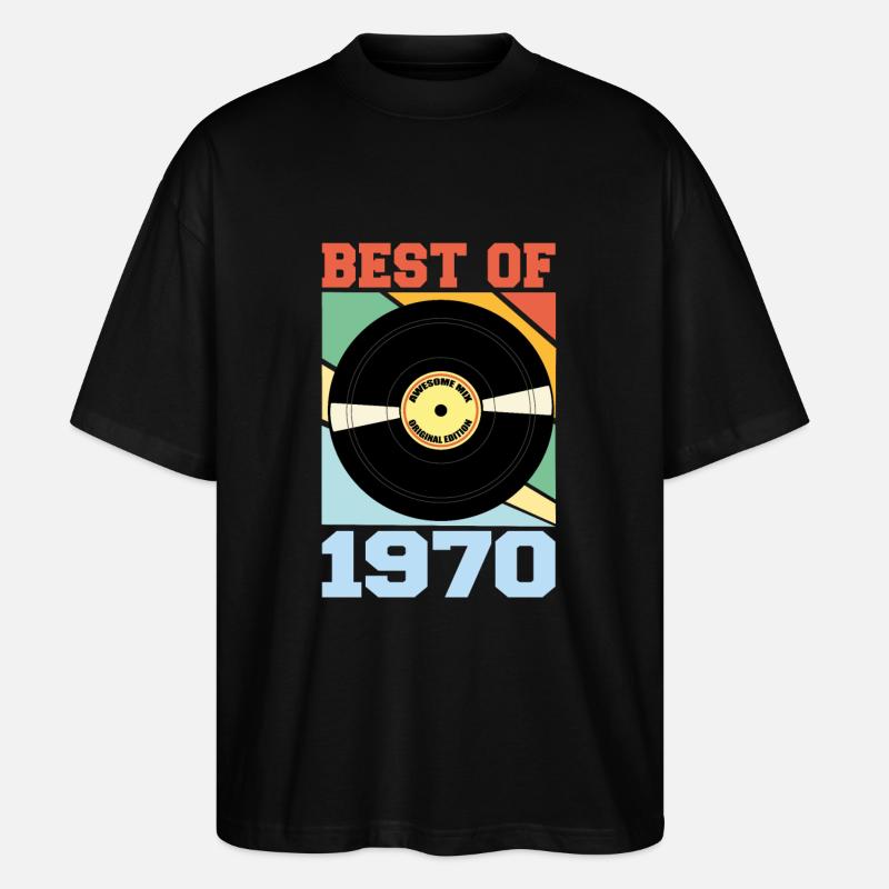 Le meilleur de 1970 - T-shirt bio Blaster 2.0 coupe oversize Stanley/Stella Unisexe - noir
