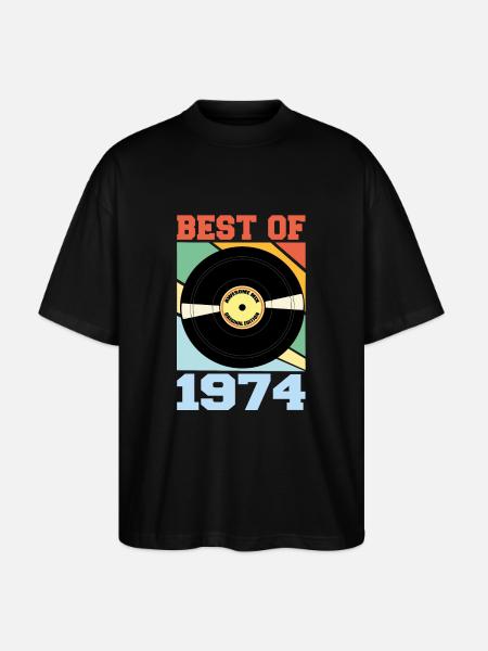 Le meilleur de 1974 - T-shirt bio Blaster 2.0 coupe oversize Stanley/Stella Unisexe - noir