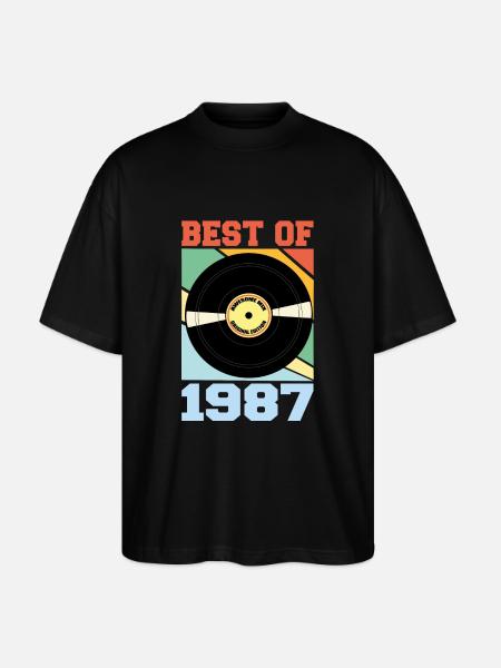 Best of 1987 - Stanley/Stella Oversized Unisex Bio T-Shirt Blaster 2.0 - Schwarz