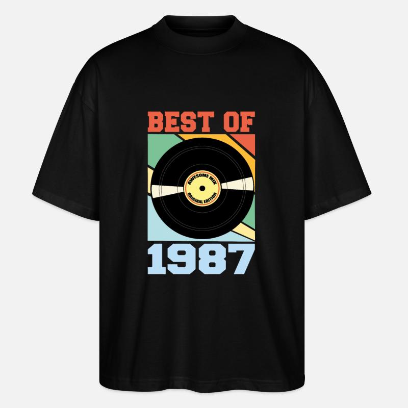 Best of 1987 - Stanley/Stella Oversized Unisex Bio T-Shirt Blaster 2.0 - Schwarz