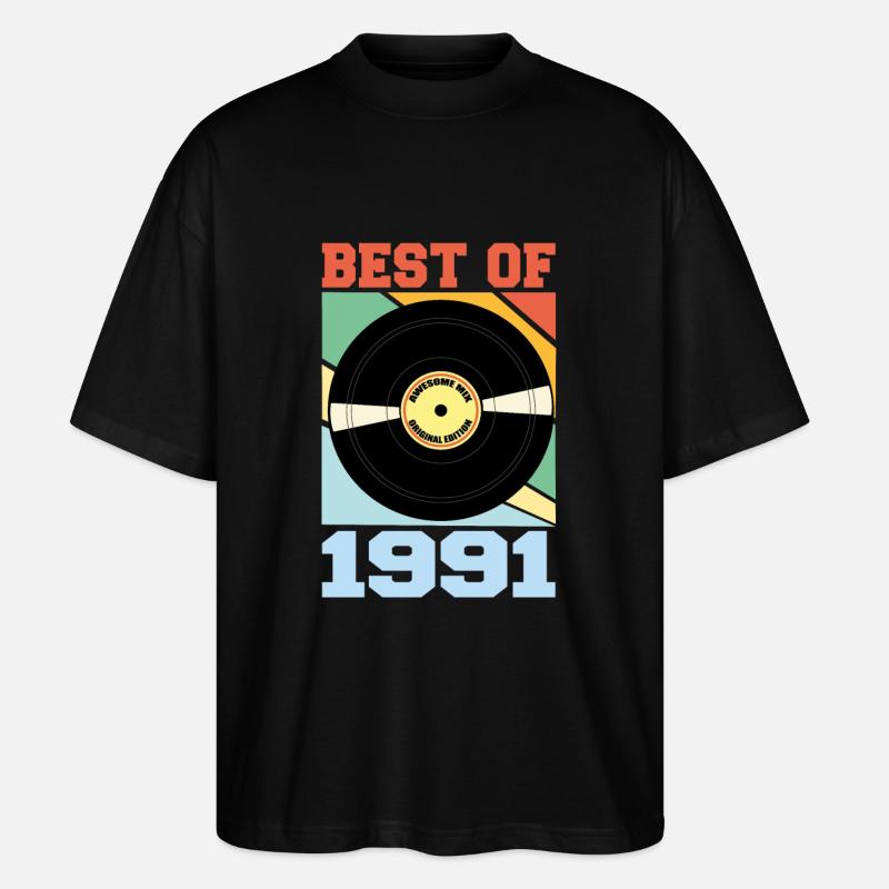 Best of 1991 - Stanley/Stella Oversized Unisex Bio T-Shirt Blaster 2.0 - Schwarz