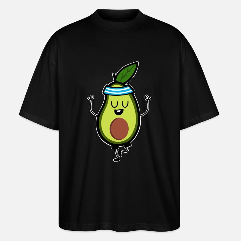Avocado Meditation Yoga - Stanley/Stella Oversized Unisex Bio T-Shirt Blaster 2.0 - Schwarz